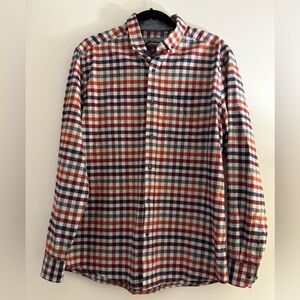 Johnston & Murphy men’s long sleeve checked shirt size Medium